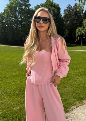 AYMEE ružová tepláková súprava OVERSIZE