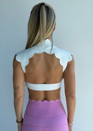 Alternative view of AYMEE Biely Vlnkovaný Top